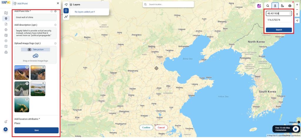 Adding Points Using MAPOG