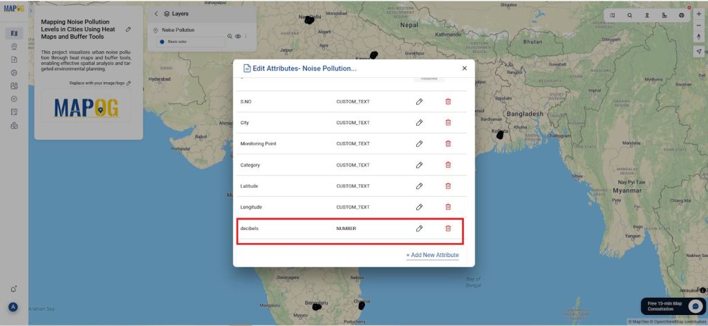 Adding Points and Attributes in MAPOG