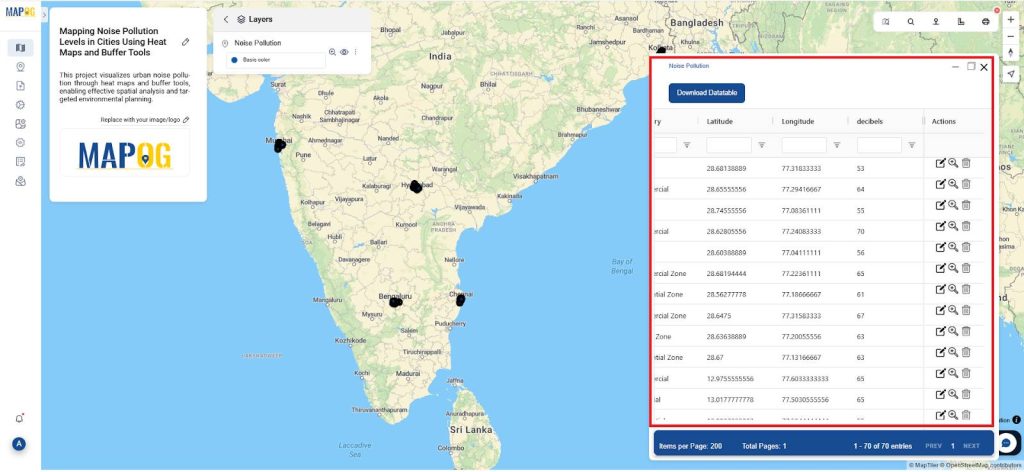 Mapping Noise Pollution Levels