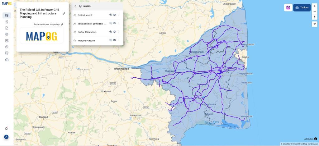 Power Grid and Infrastructure mapping and planning using GIS