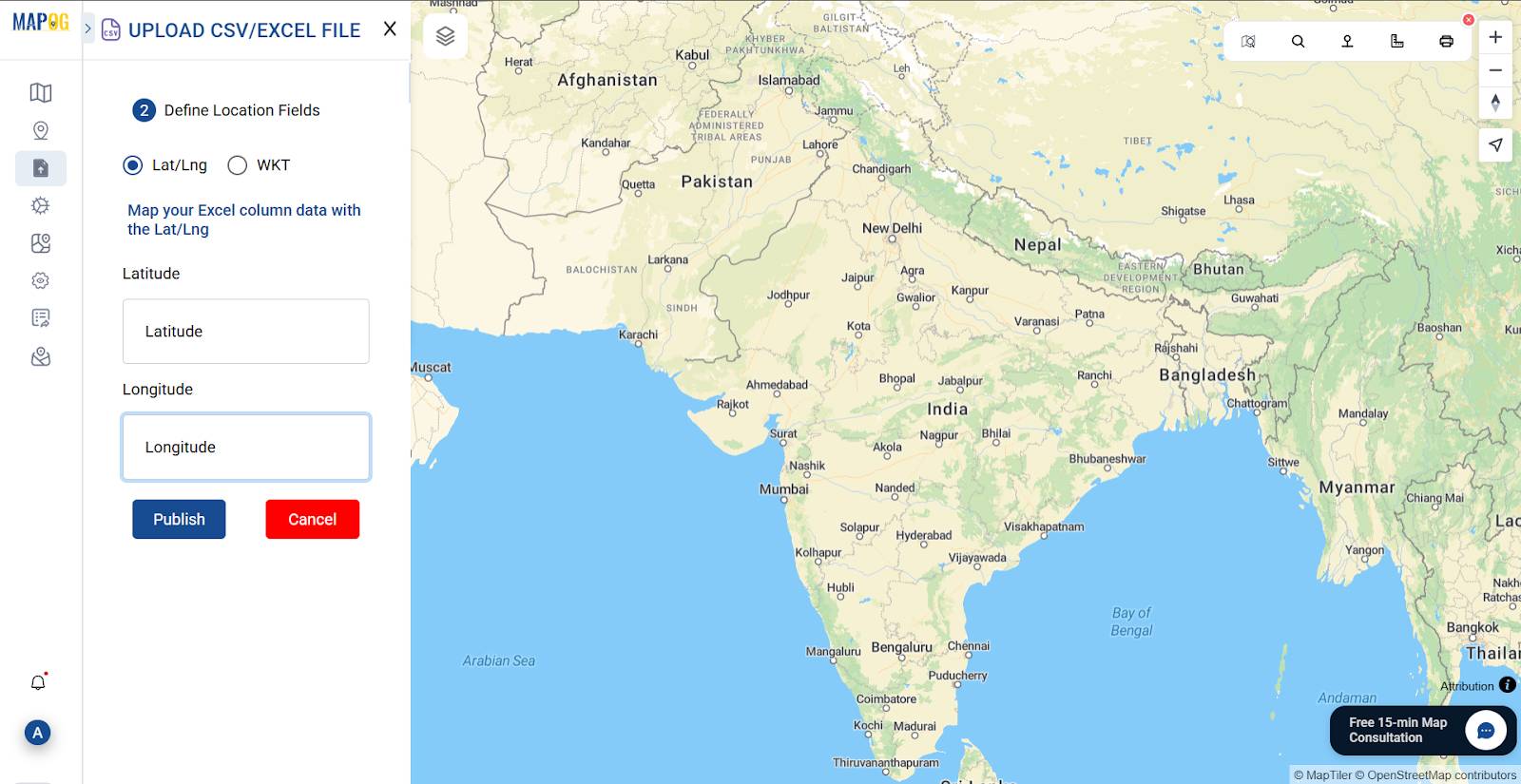 Uploading Delimited Data on map
