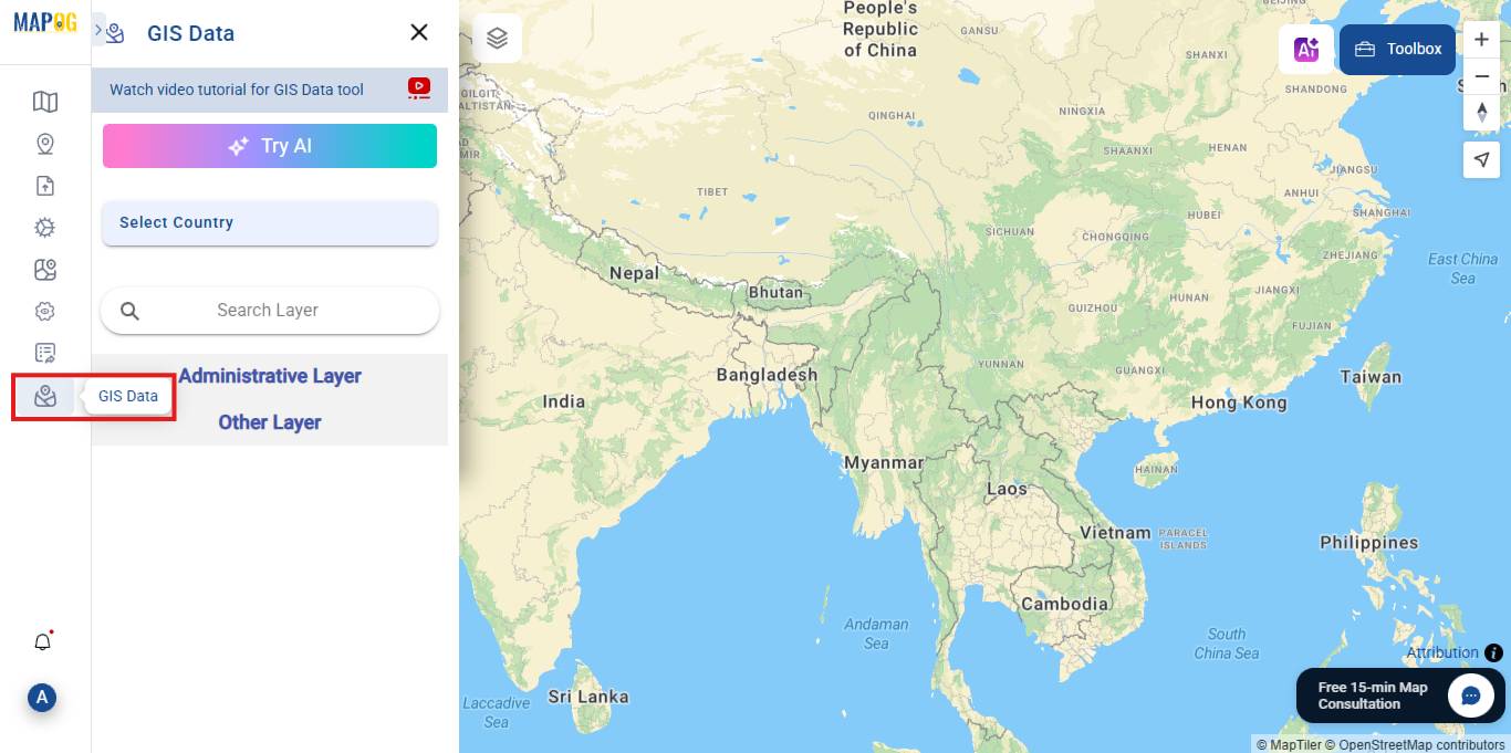 Add GIS data of road, river, country etc