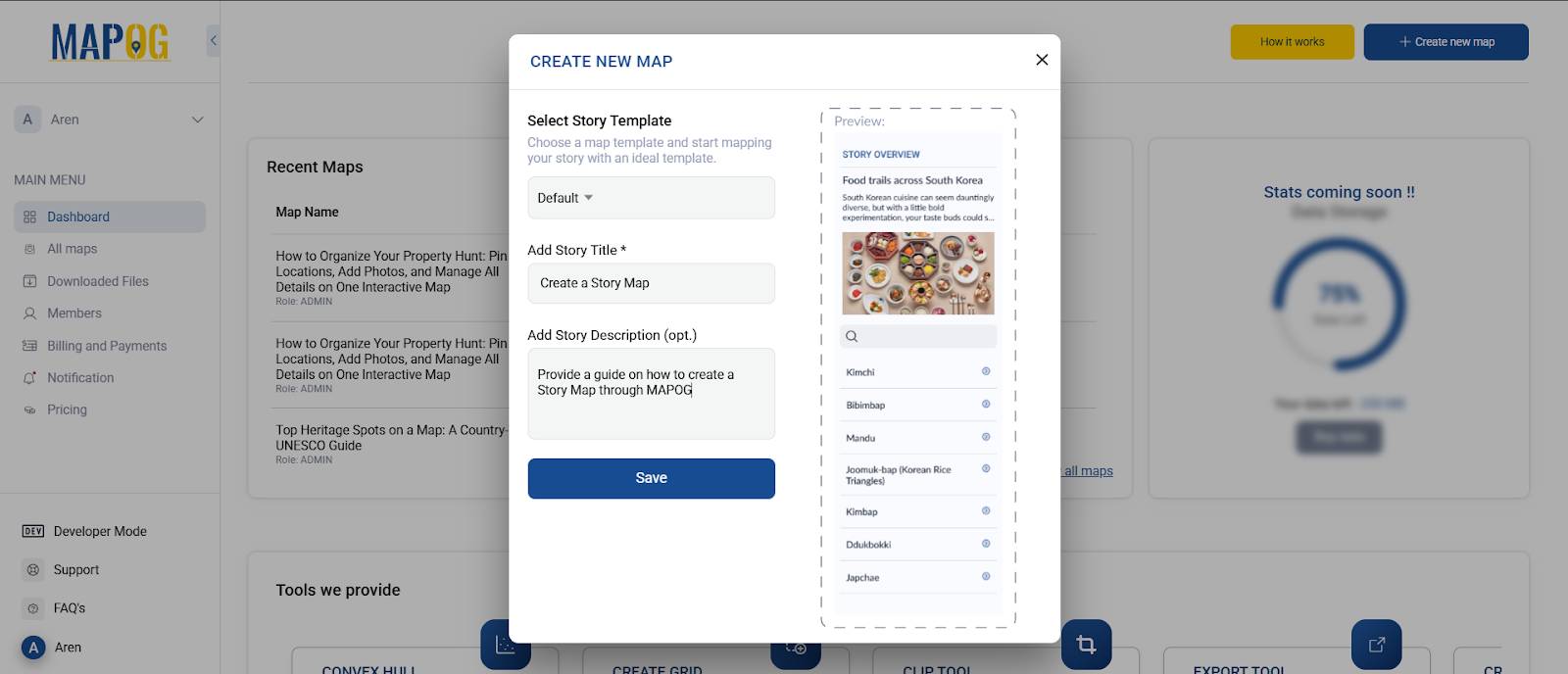 How to make a story map online free using MAPOG