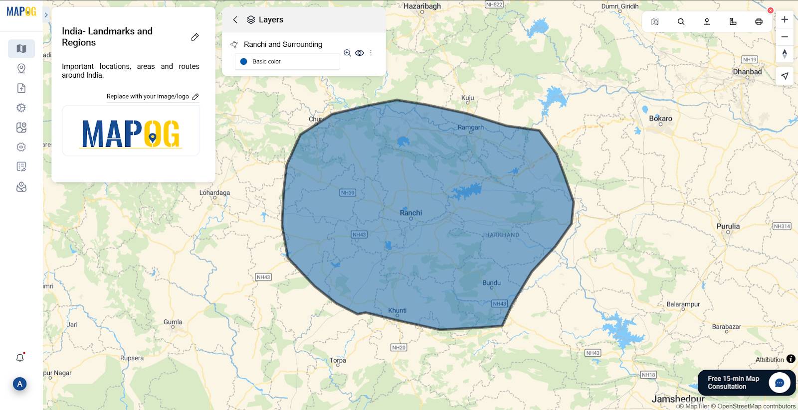 Vector Data on Map