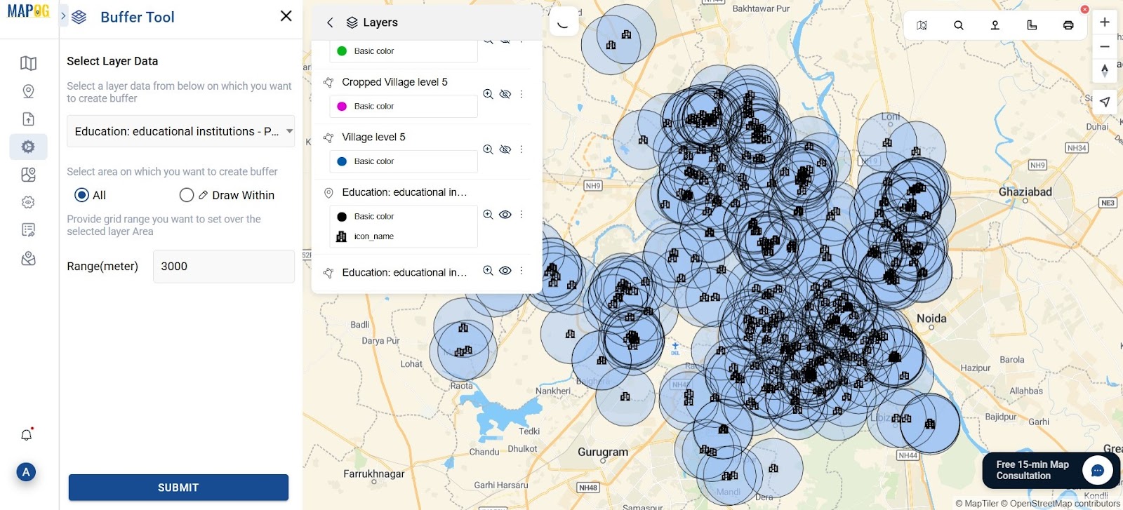 Visualizing population coverage with no-code mapping platform MAPOG