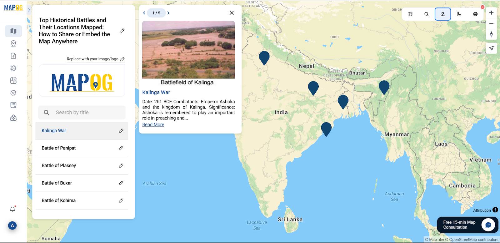 Historical Battlefields mapping