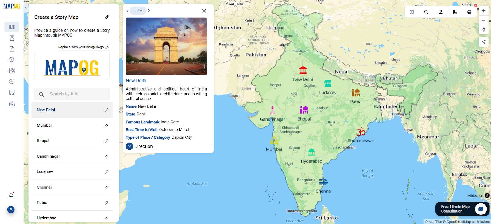 Story Map created on MAPOG