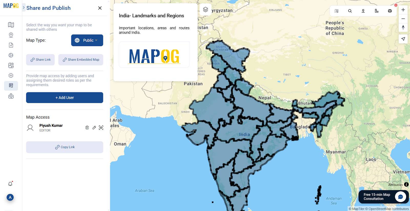Saving and Sharing the map