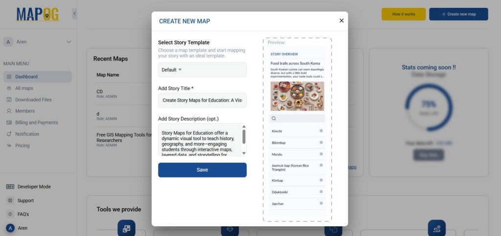 Create Story Maps for Education
