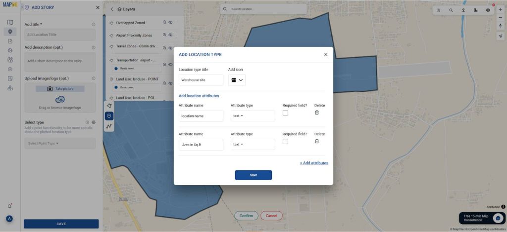 Find locations for Warehouse