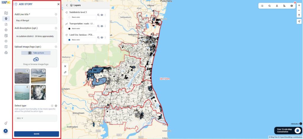 Digitize Coastal Line & Generate 5km Buffer Zone