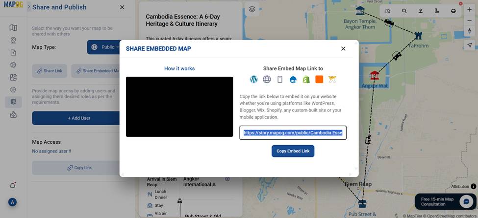 embedded interactive travel story gaining user attention.