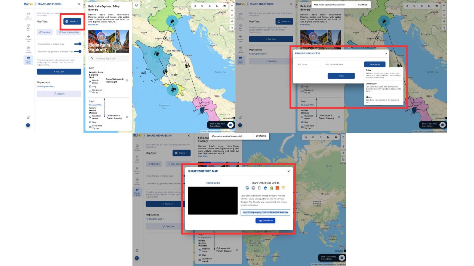 On-Map Travel Planning Share this On-Map Travel Planning with your Clients and Travelers
