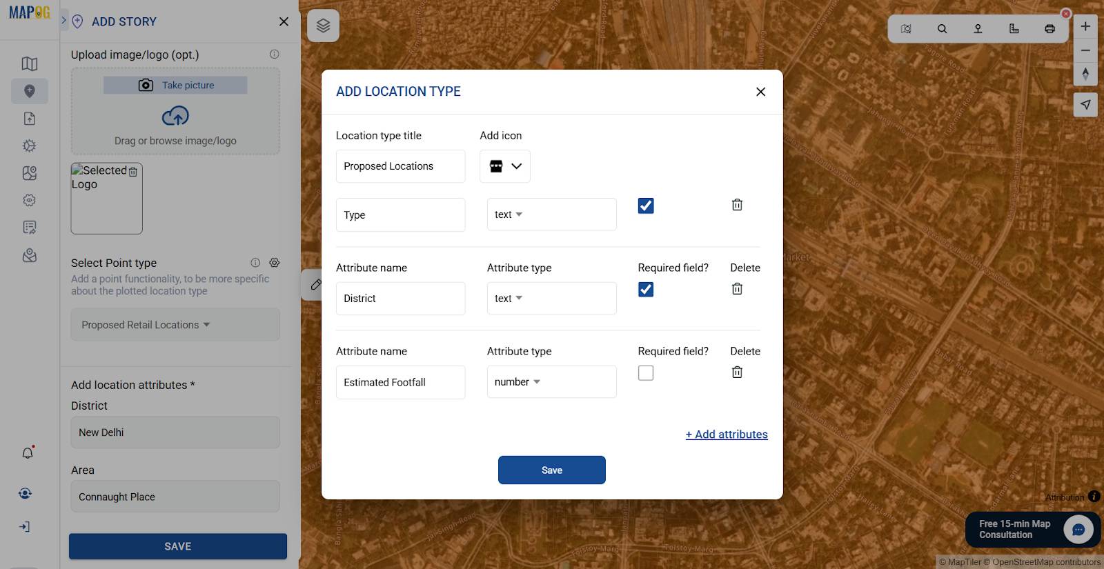 Creating Location type for the story points