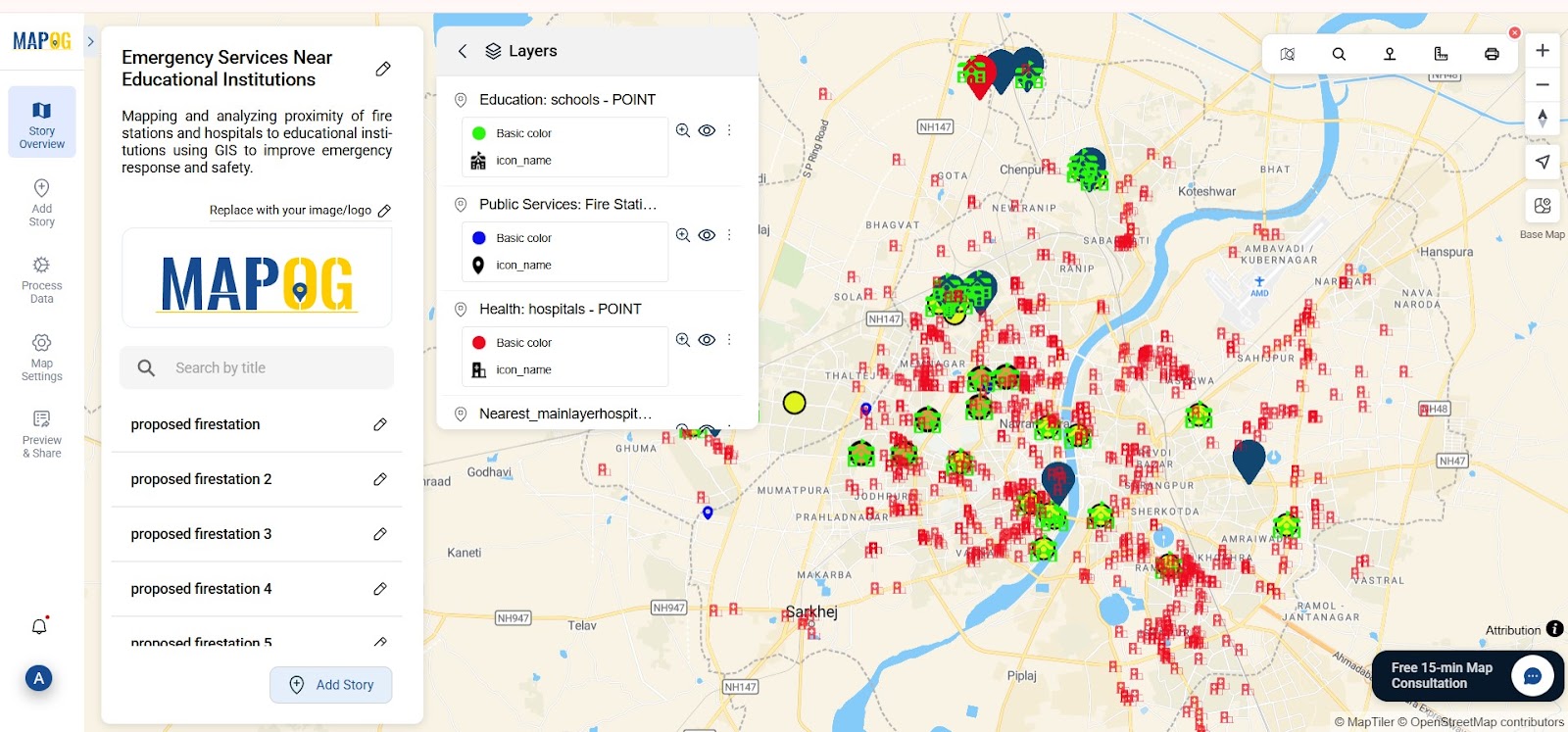 Mapping Emergency Services Near Education Institutions Using GIS