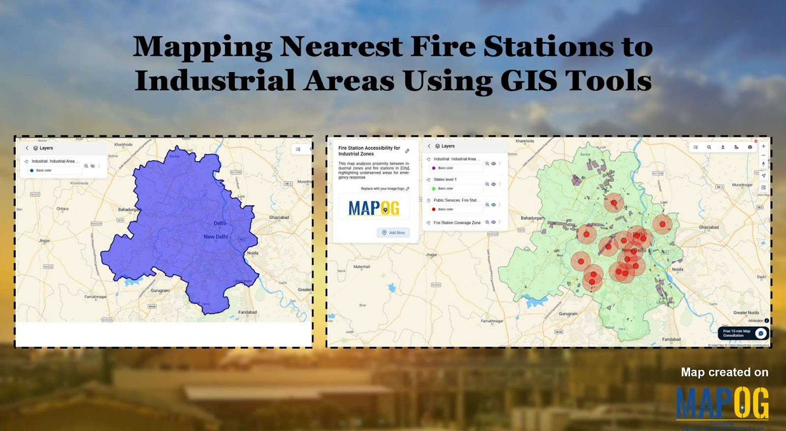 Fire Stations to Industrial Areas – GIS Map Analysis