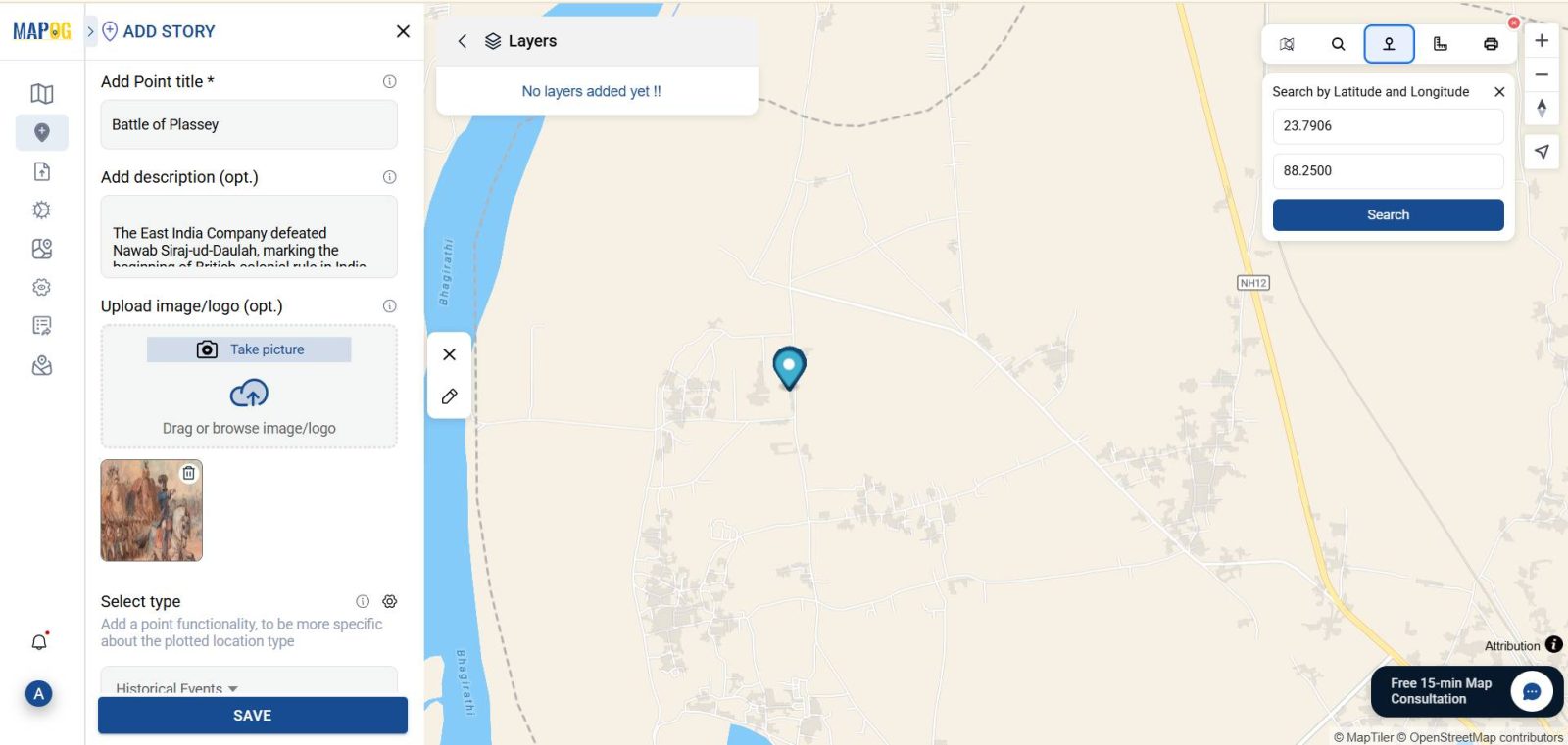 mapping historical events