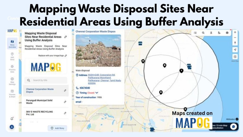 How to Map Waste Disposal Sites Near Residential Areas Using GIS Buffer Analysis
