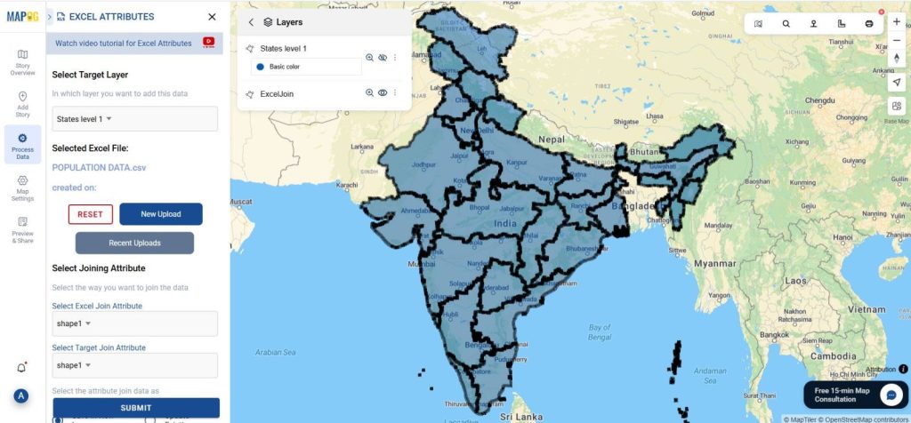 Joining Excel file to GIS layer by selecting matching fields and join method