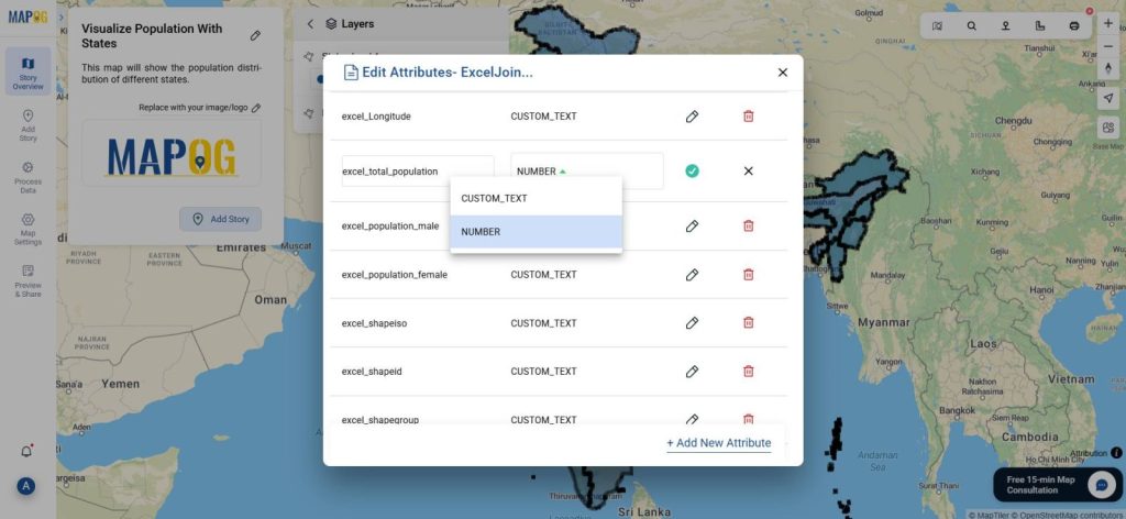 Use edit attributes & Change data types