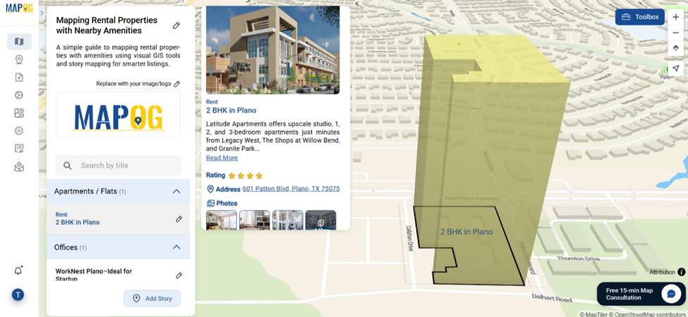 Final result of Mapping Rental Properties