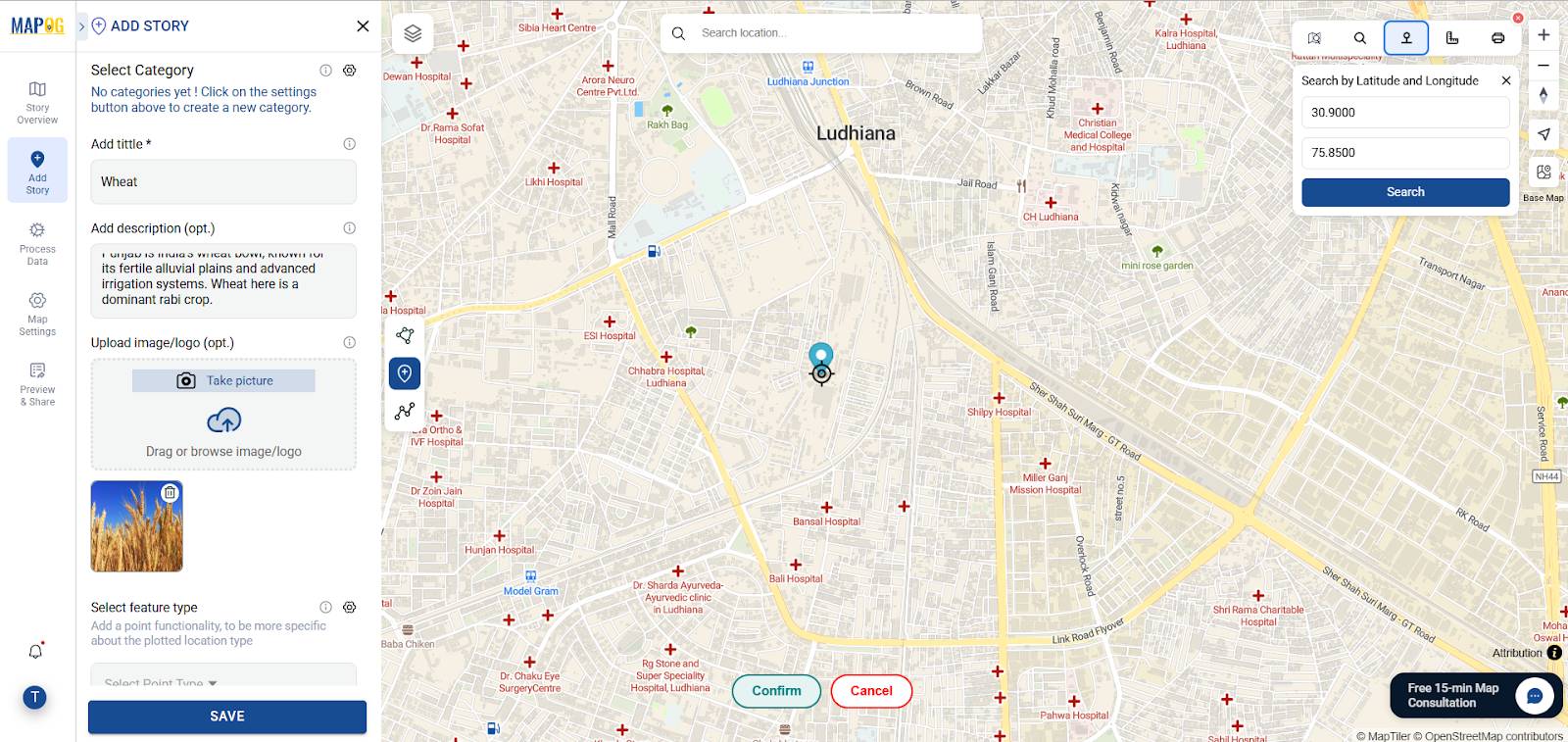 Organized crop category layers to map crops on online map accurately.
