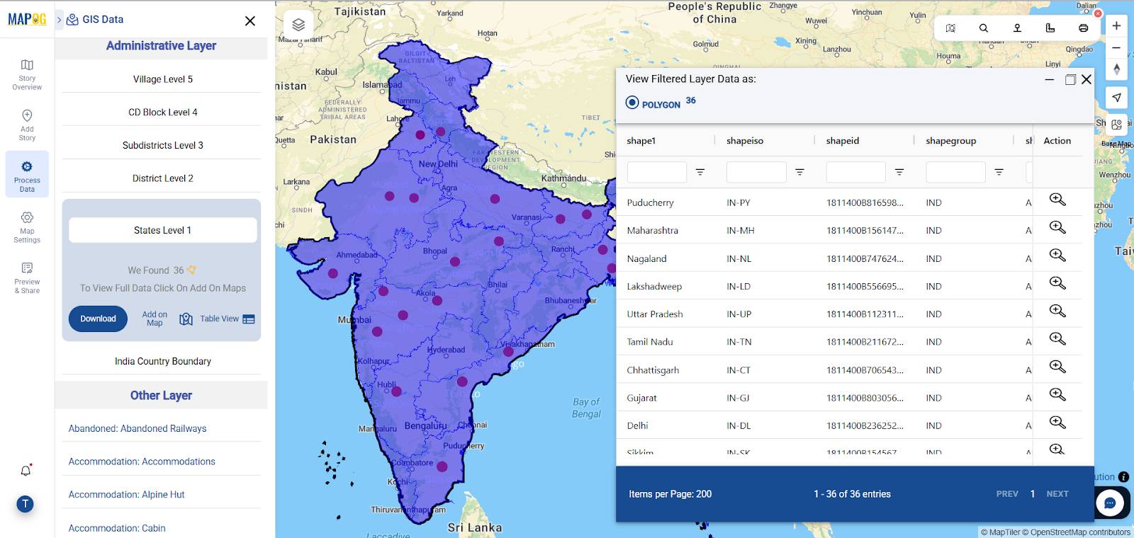 State boundary overlay to enhance context when you map crops on online map.