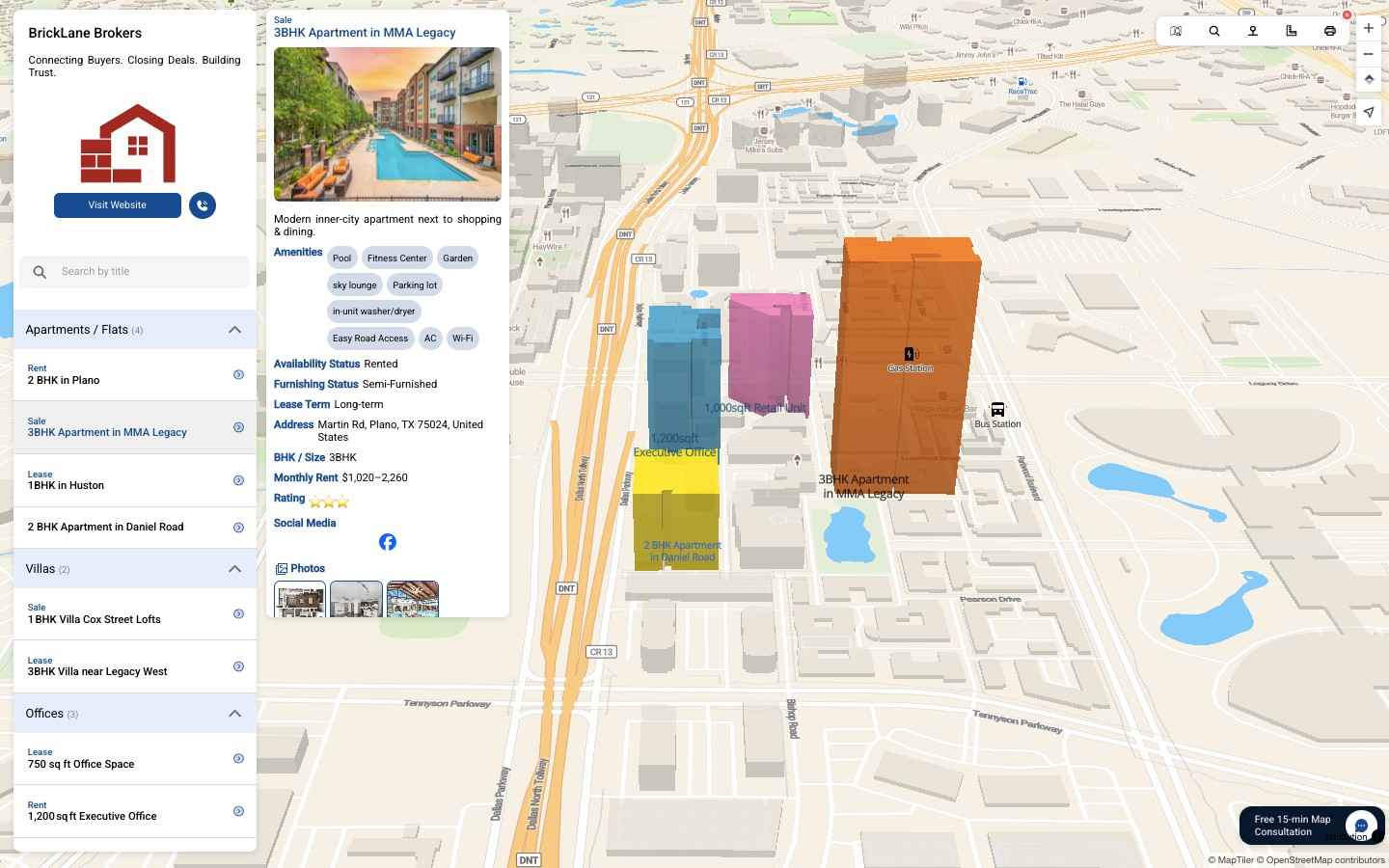 Real Estate Map Feature
