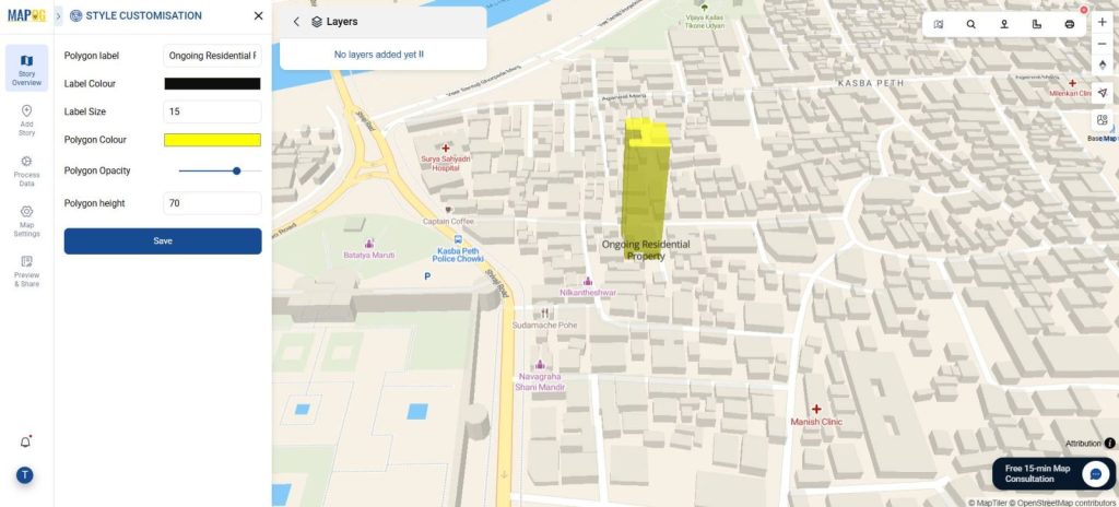 Style Layer interactive real estate portfolio map