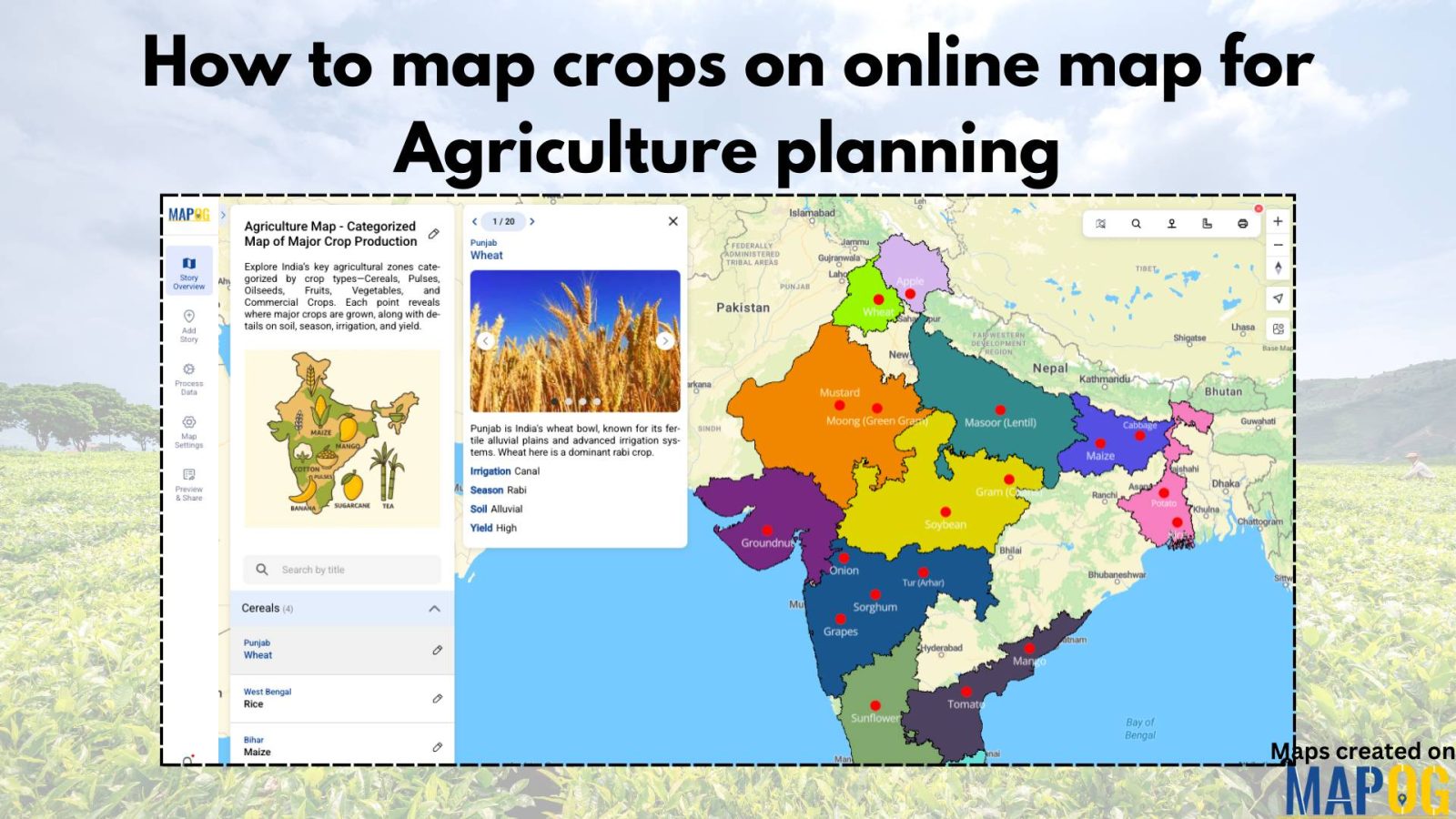 Map Crops on Online Map