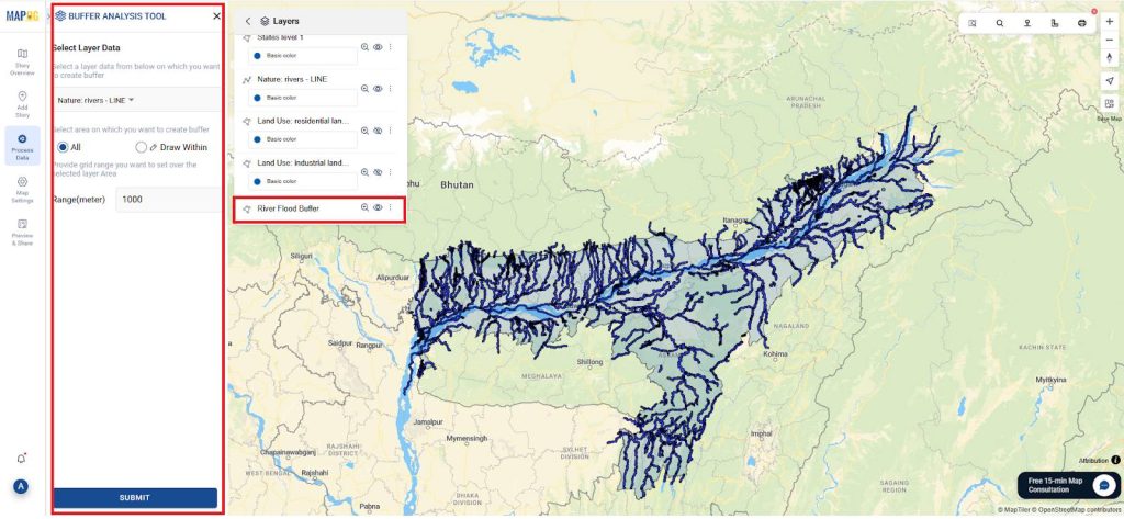 Create Buffer Zone for Flood-Prone River Areas