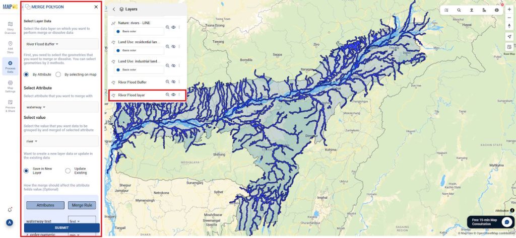 Create Buffer Zone for Flood-Prone River Areas
