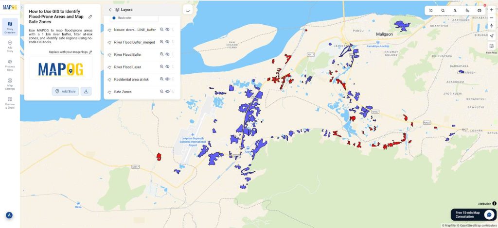 Identifying Flood Prone region and Safe Zones using GIS