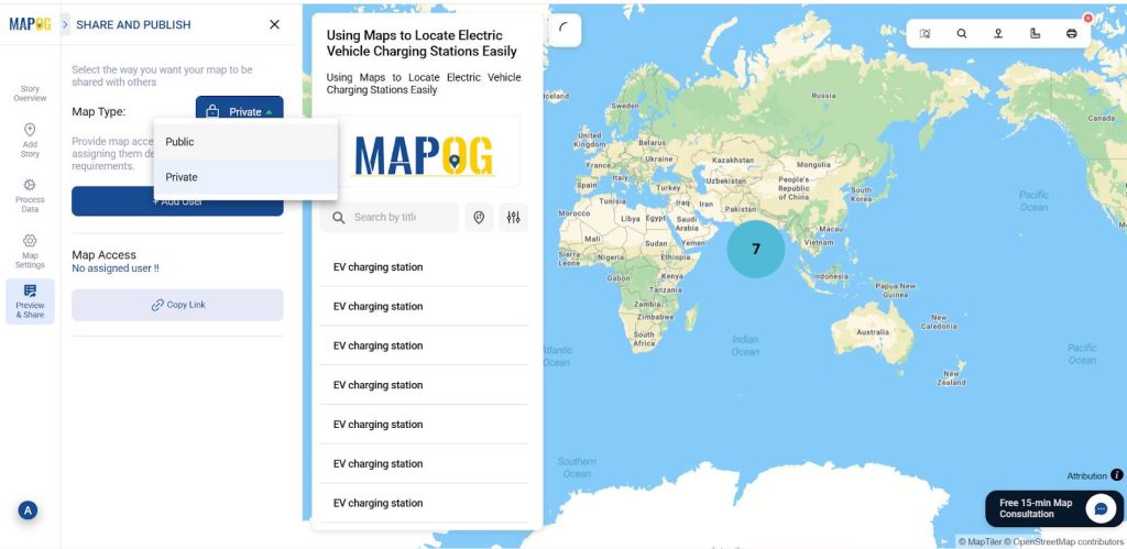 Share the map