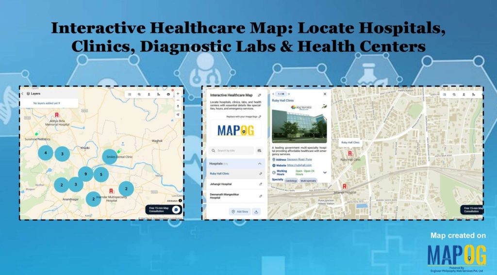 Interactive Healthcare Map showing hospitals and clinics