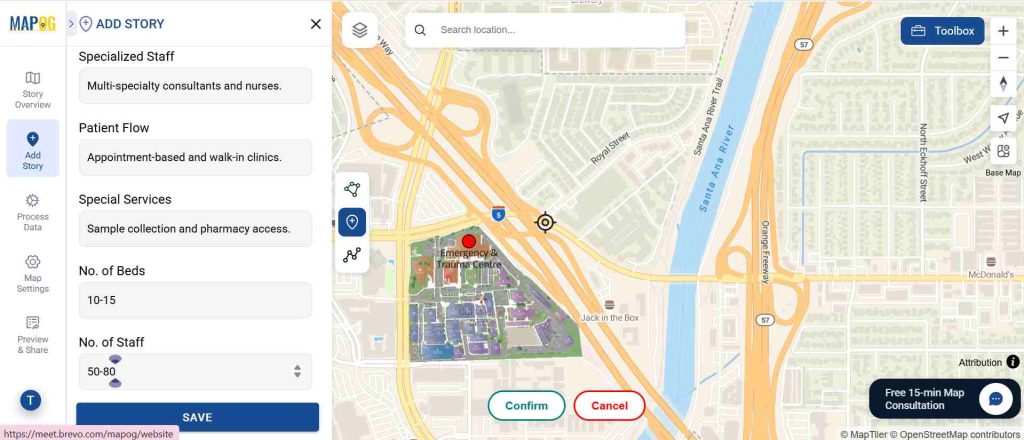 Smart Hospital Campus Map