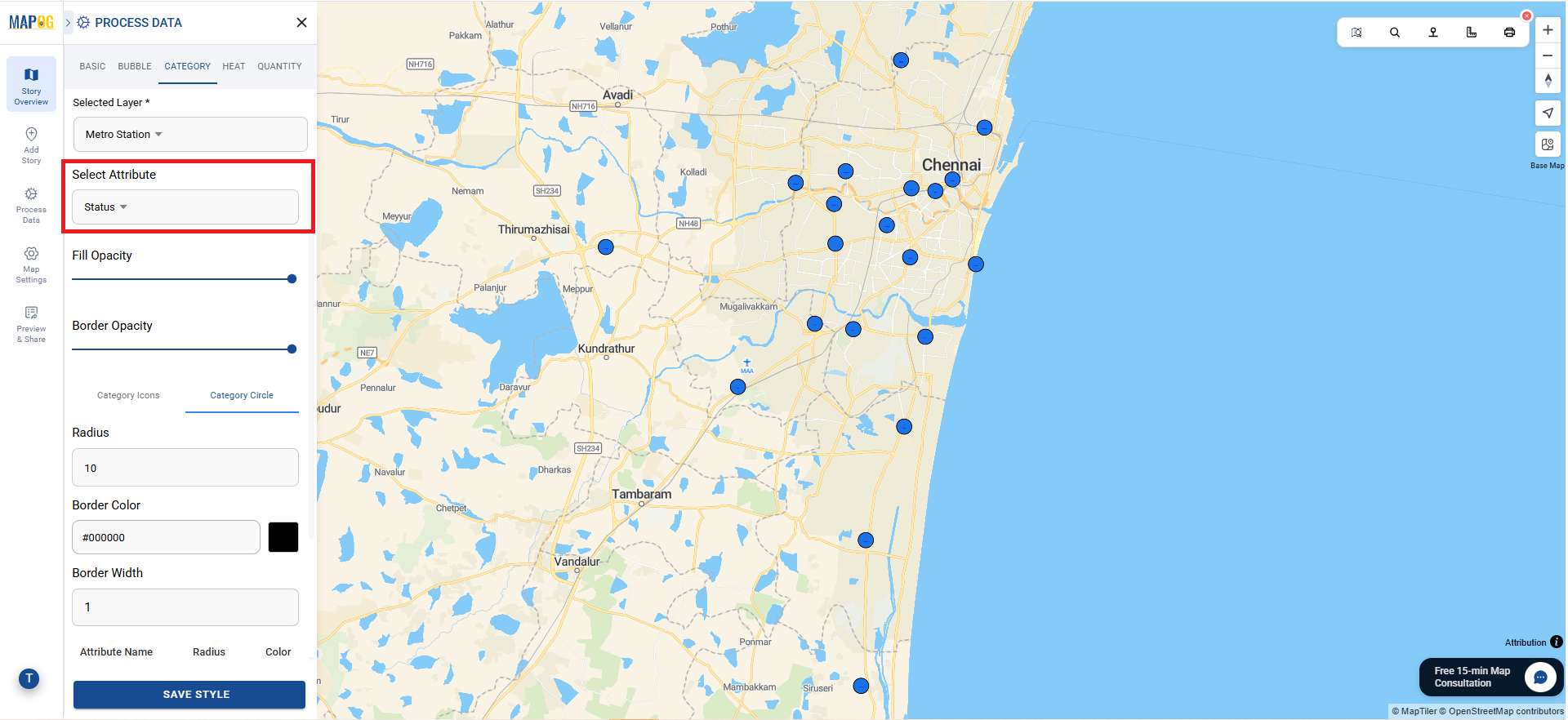 7.1_11zon (2) Color-Code Map Points by Category (Online, No-Code)