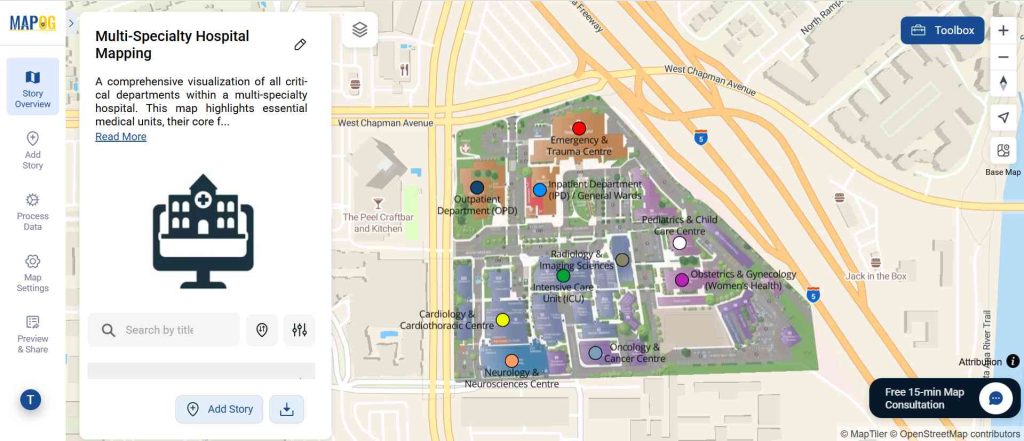 Smart Hospital Campus Map