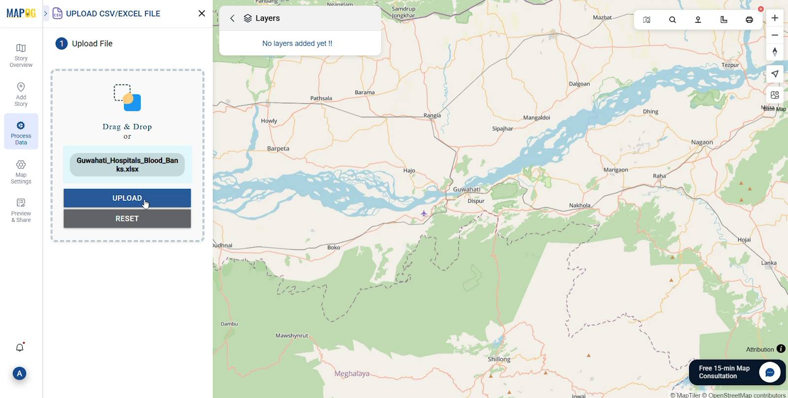 Mapping the nearest blood banks to hospitals
