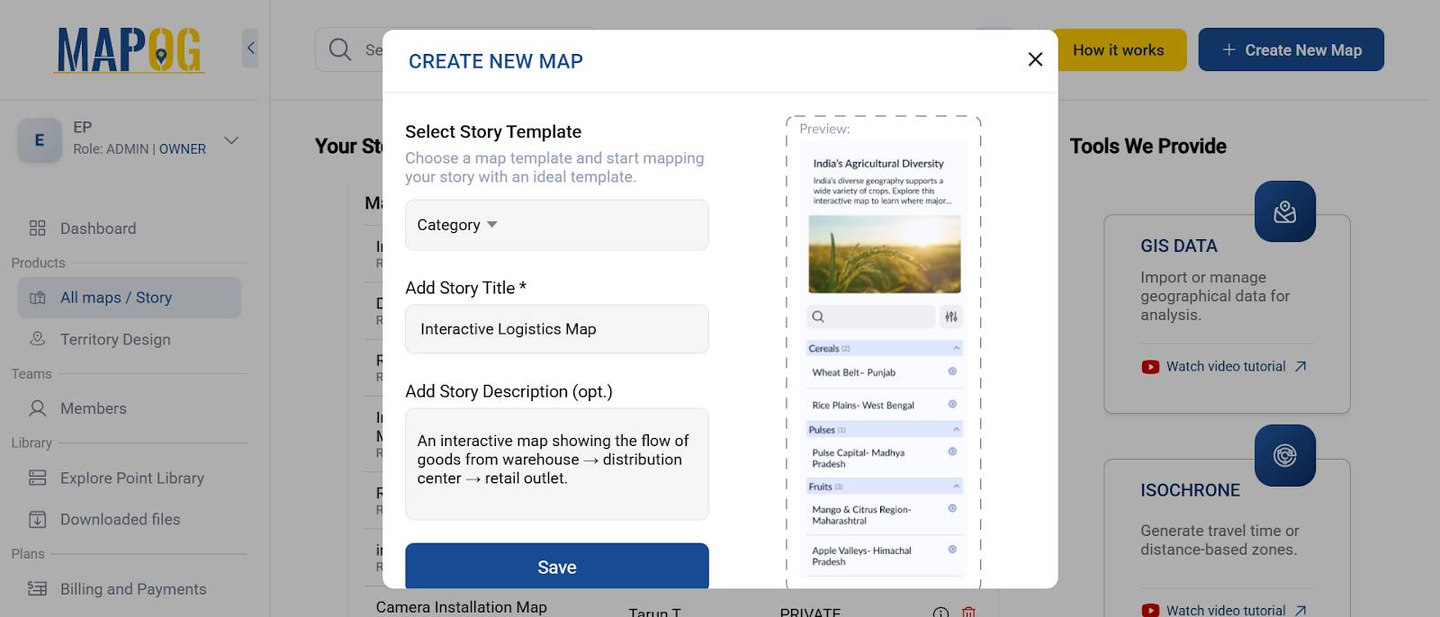 Category Style Story Map Map a supply chain using category Style Story Map