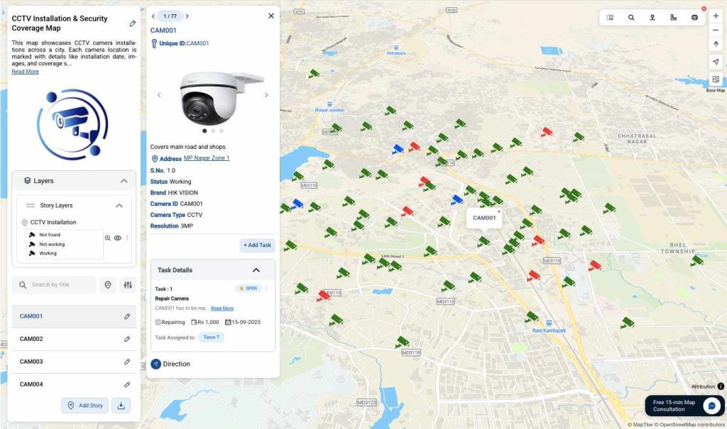 Monitor & Maintain CCTV Installations with Interactive Maps