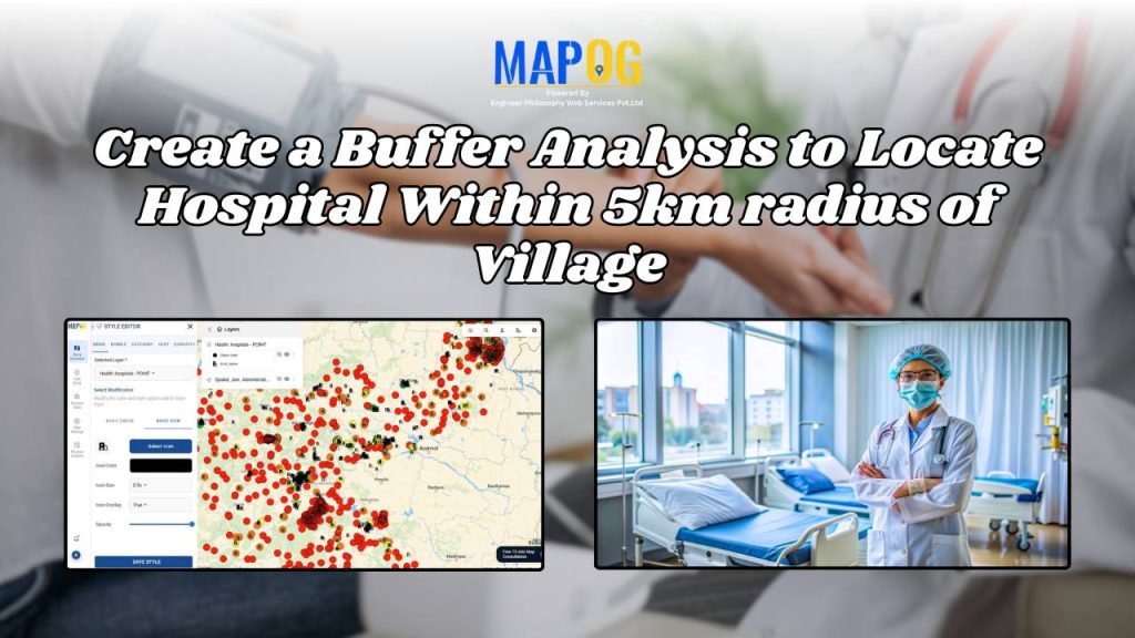 Create a Buffer Analysis to Locate Hospital Within 5km radius of Village