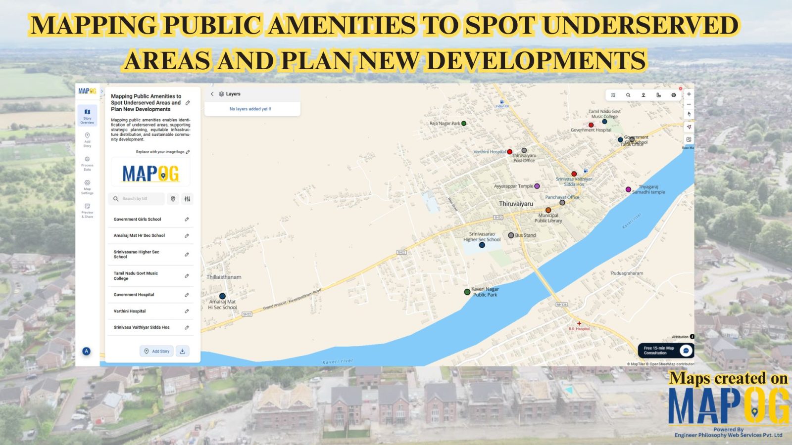 Mapping Public Amenities to Spot Underserved Areas and Plan New Developments