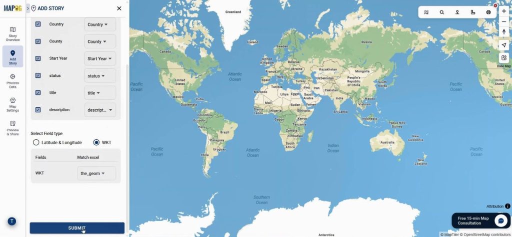 match excel with attributes - interactive maps for community projects