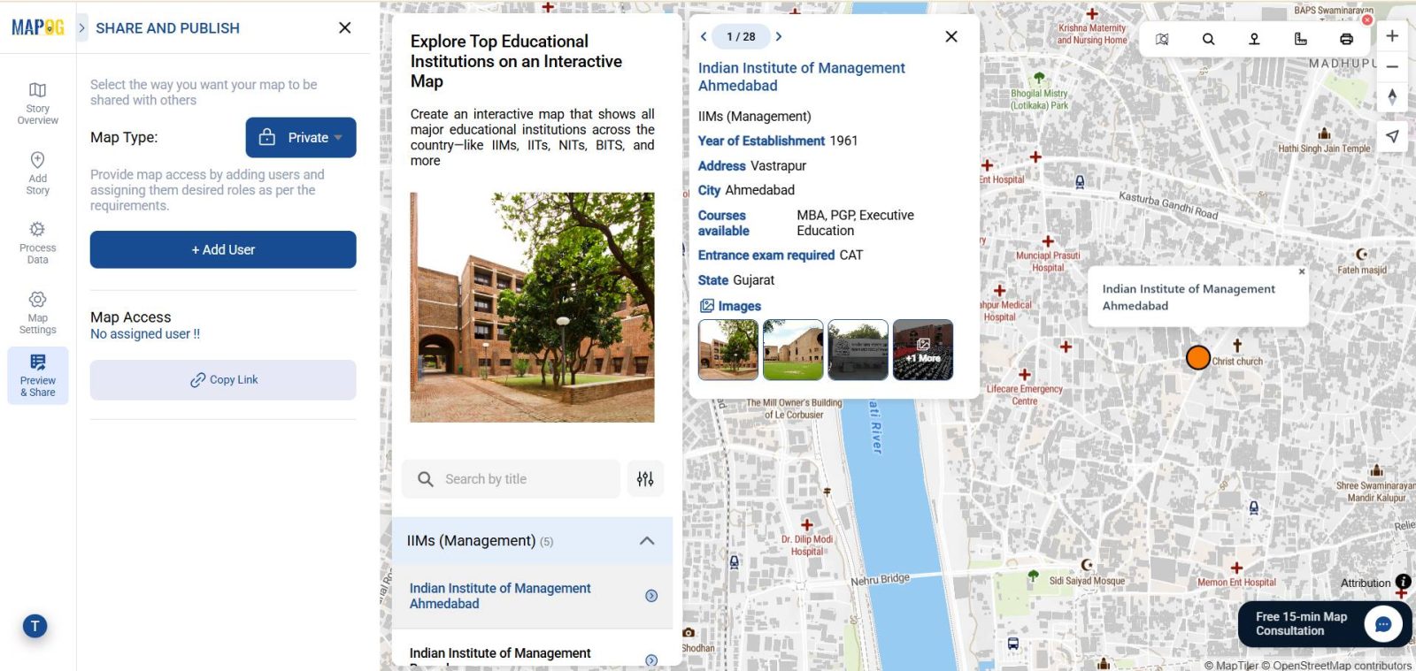 Interactive Map of Top Colleges and Universities