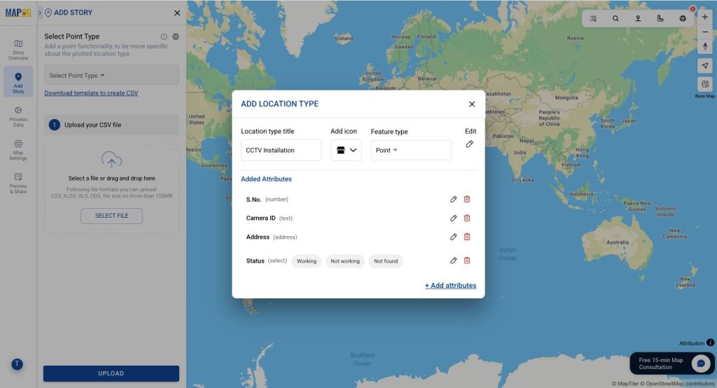 Add Location type - CCTV Installation Map