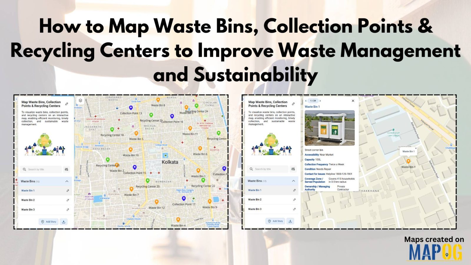 Map Waste Bins
