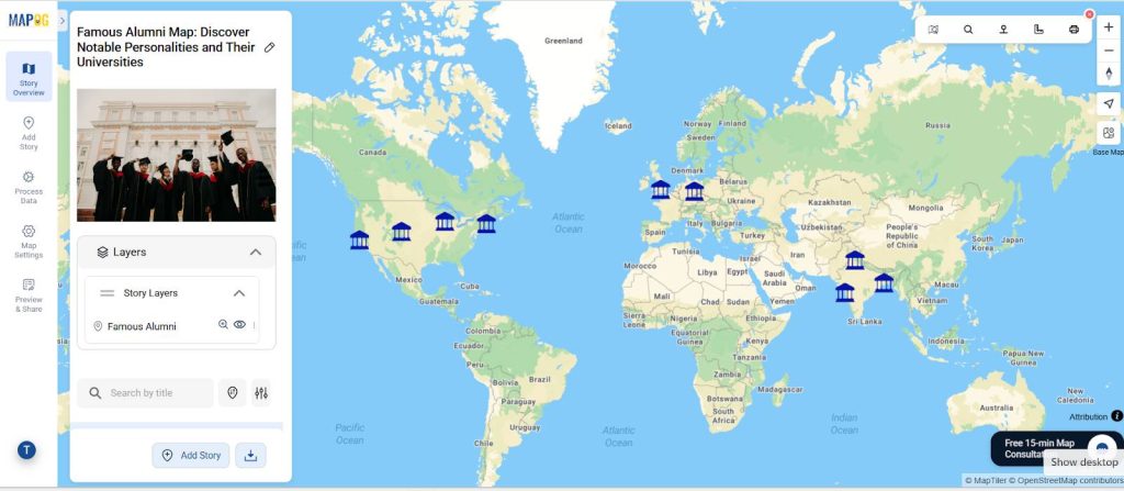 famous alumni map
