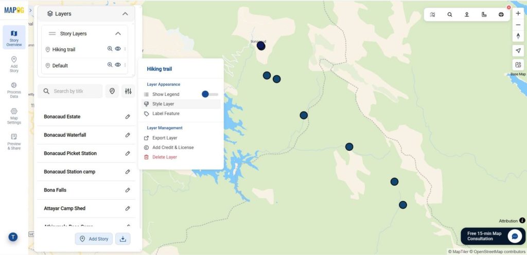 Smart Hiking Trail Planning: Visualize Bearings, Distances, and Key Checkpoints