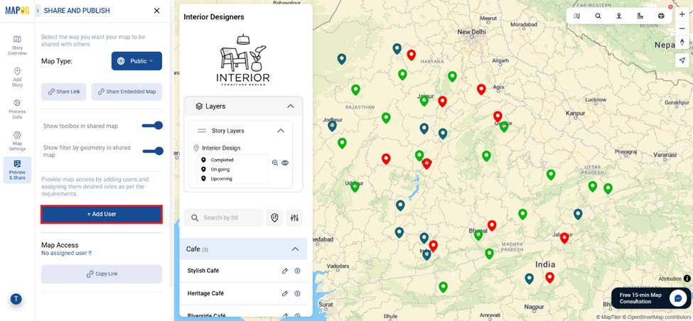 Add user to View or Edit Your Map
